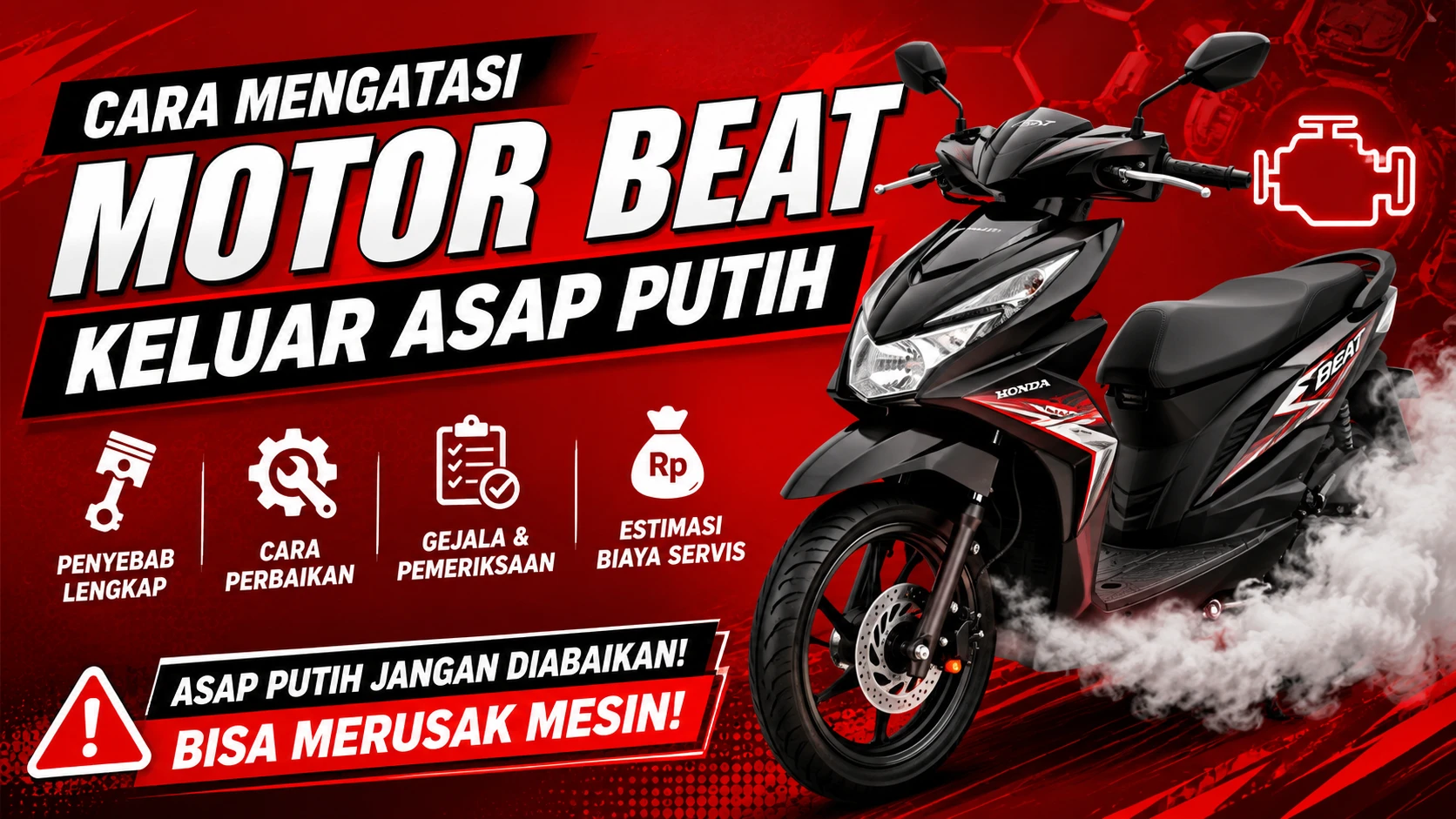 Cara Mengatasi Motor Beat Keluar Asap Putih