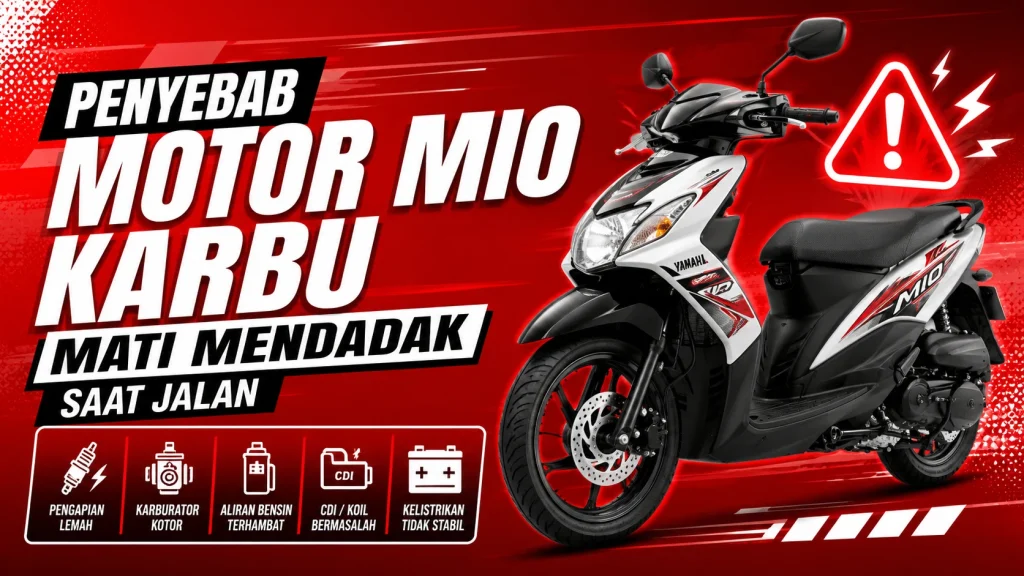 Penyebab Motor Mio Karbu Mati Mendadak Saat Jalan