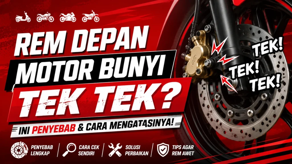 Rem Depan Motor Bunyi Tek Tek, Apa Penyebabnya