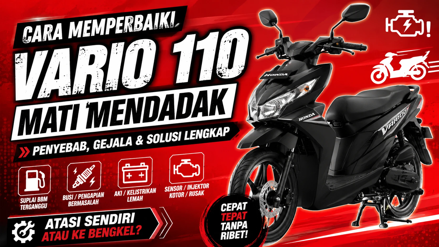 Cara Memperbaiki Motor Vario 110 Mati Mendadak
