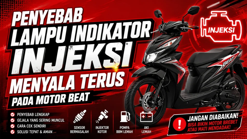 Penyebab Lampu Indikator Injeksi Menyala Terus pada Motor BeAT