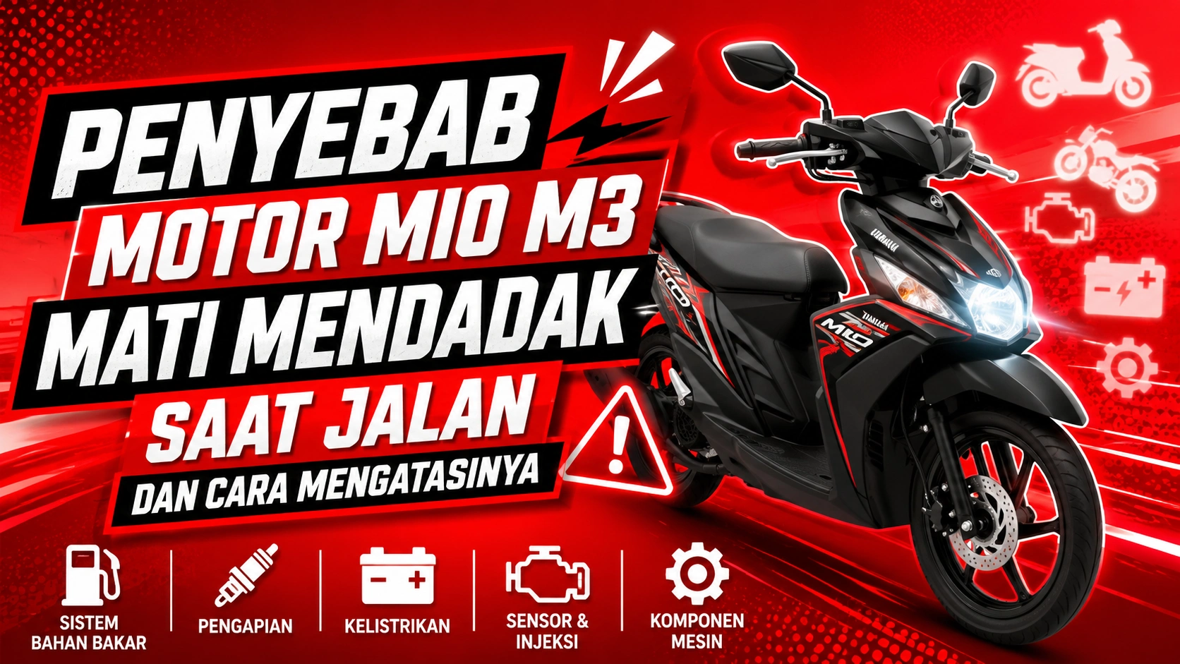 Penyebab Motor Mio M3 Mati Mendadak Saat Jalan dan Cara Mengatasinya